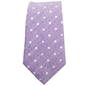 Lavender & White Polkadot Tie