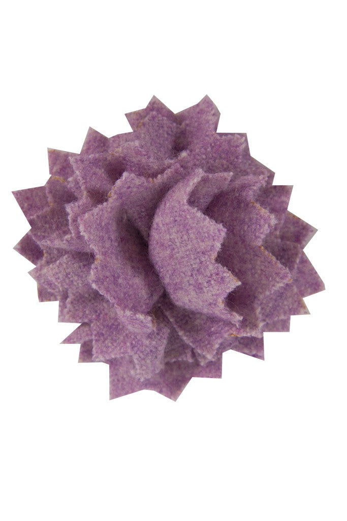 Plum Wool Lapel Pin