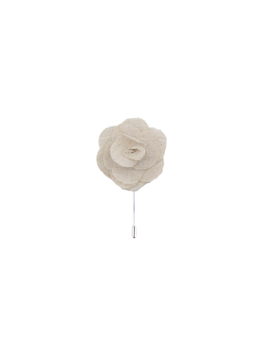 Ivory Textured Lapel Pin