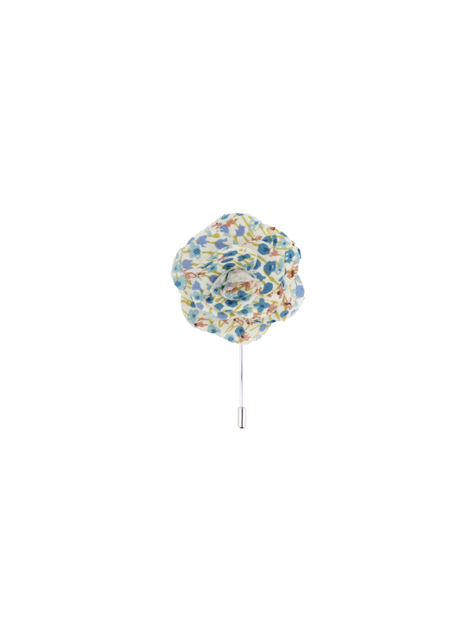 Multi Blue, Gold, & Green Floral Lapel Pin
