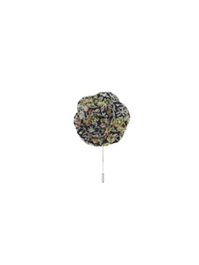 Earth Tone Floral Lapel Pin