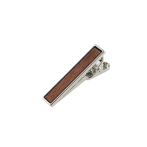 Macaranduba Wooden Inlay-Silver Tie Bar from DIBI
