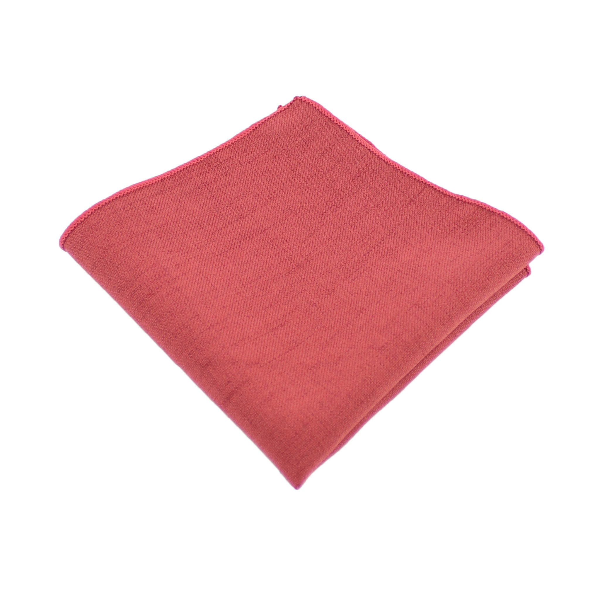 Cotton Burnt Orange Pocket Square from DIBI