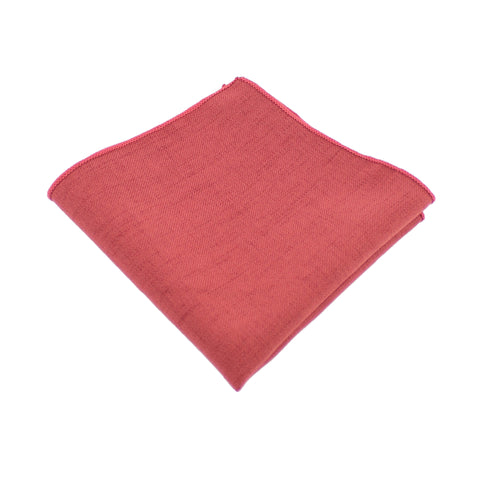 Cotton Burnt Orange Pocket Square from DIBI