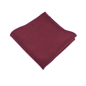 Cotton Burgundy Pocket Square from DIBI