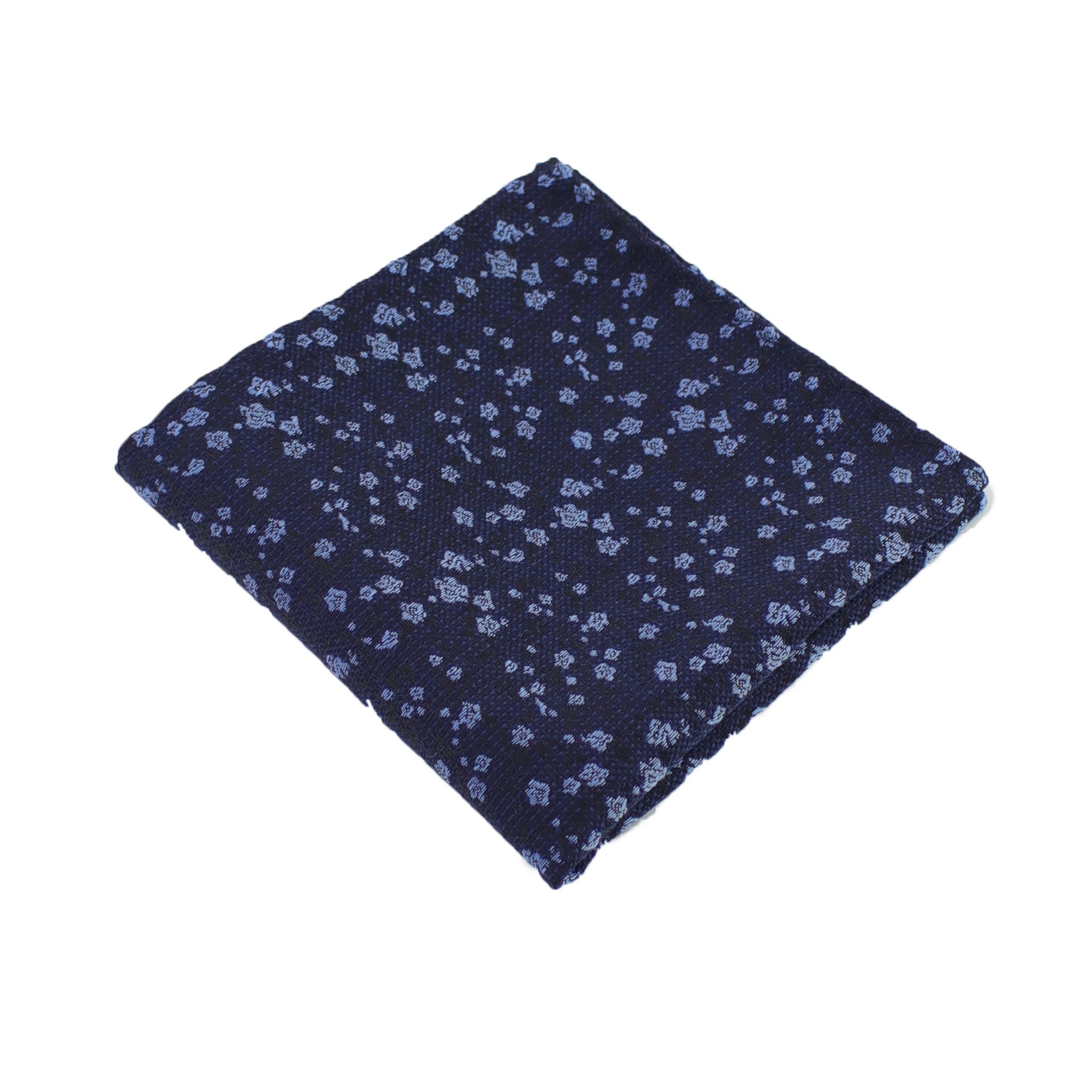 Navy & Light Blue Floral Pocket Square from DIBI