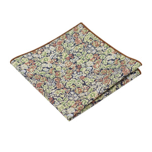 Earth Tone Floral Pocket Square