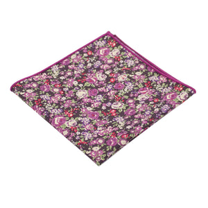 Purple & Plum Multi Floral Pocket Square