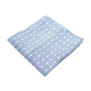 Blue & White Polkadot Pocket Square