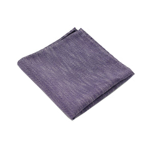 Purple & Black Linen Pocket Square