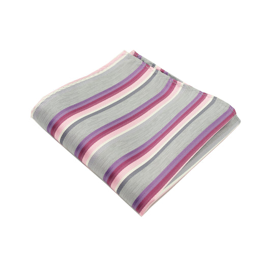 Pink & Purple Striped Pocket Square