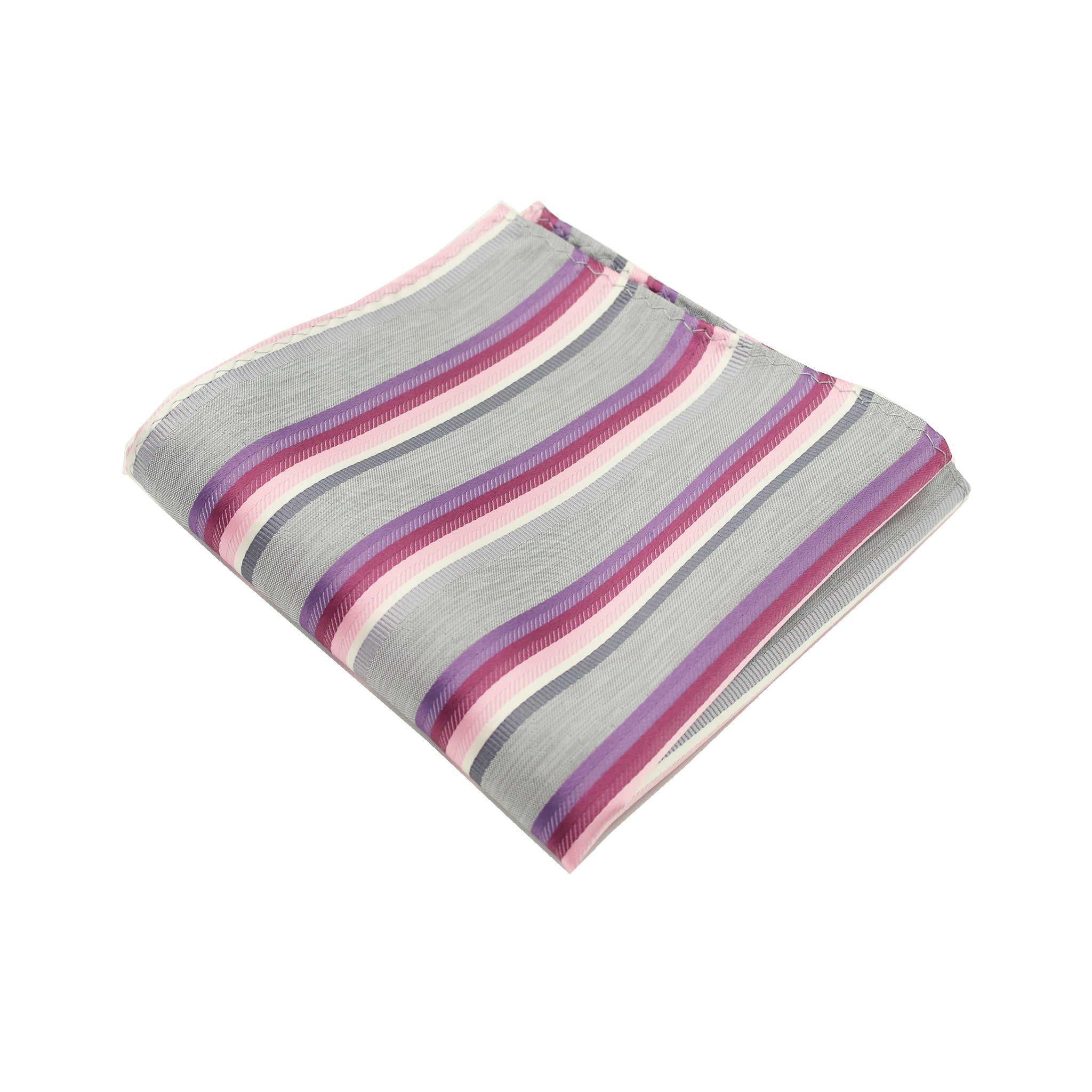 Pink & Purple Striped Pocket Square