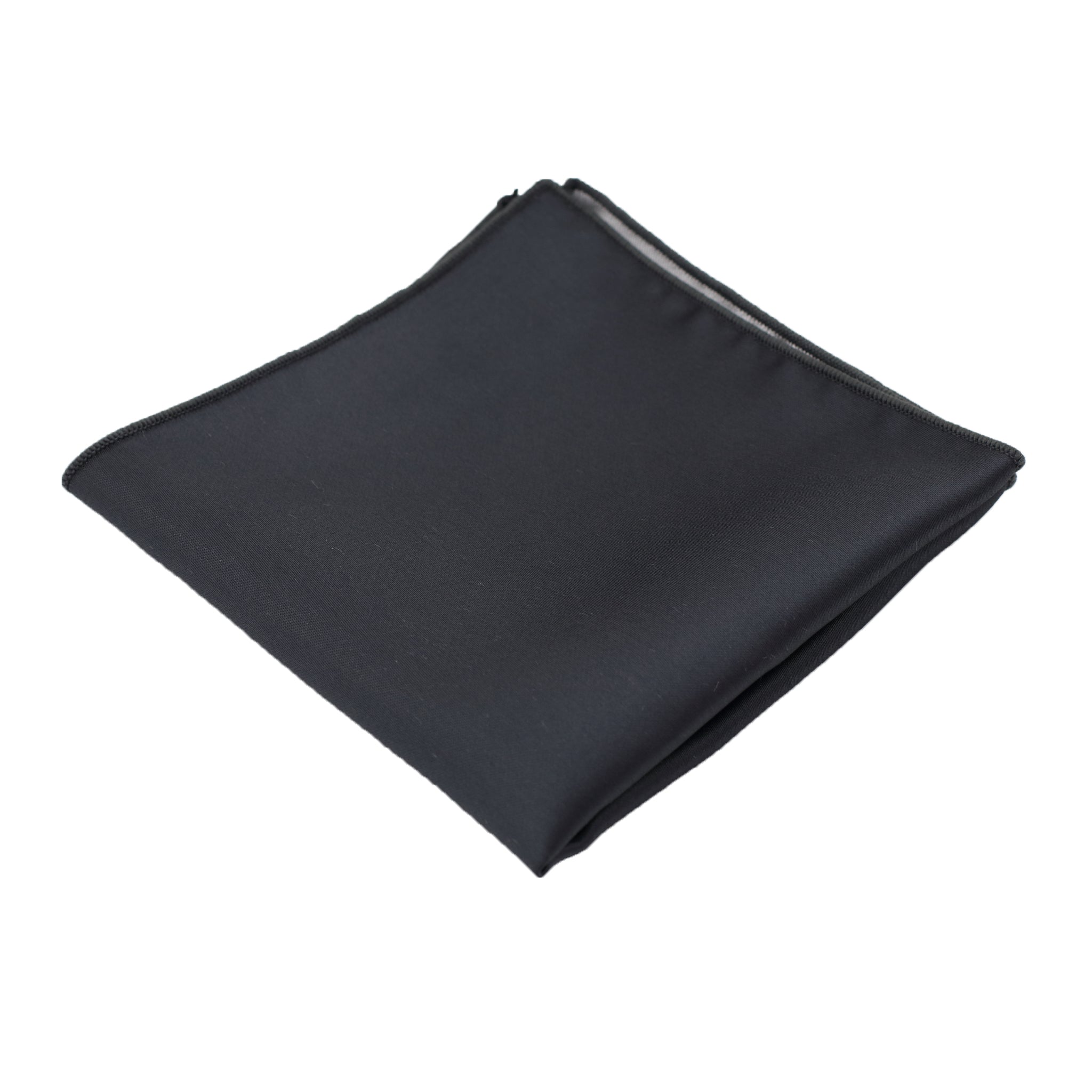 Charcoal Satin Pocket Square