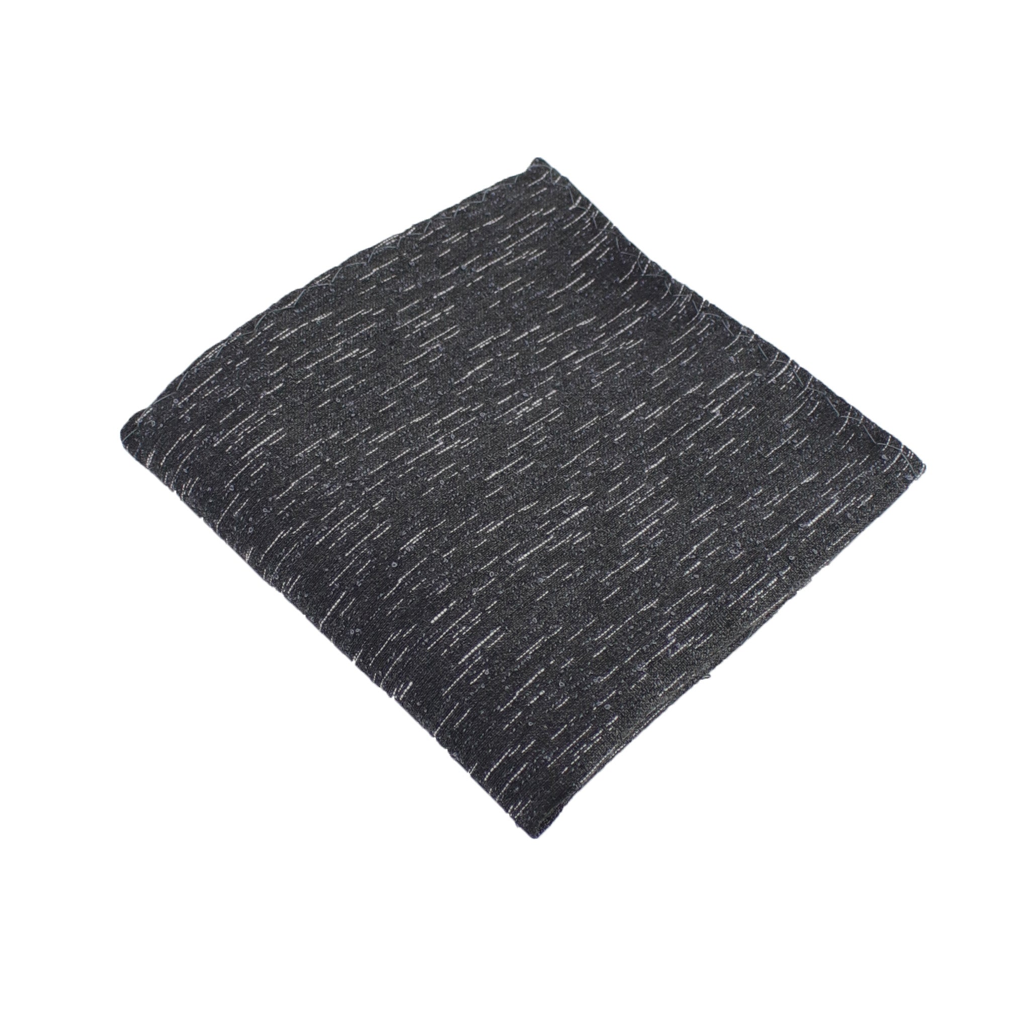 Charcoal Wool Textured Pocket Square from DIBI