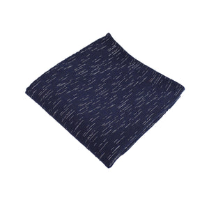 Navy Wool Textured Pocket Square from DIBI