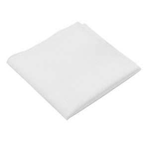 White Textured Pocket Square