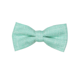 Heather Seafoam Green Pre Tie Bow Tie & Pocket Square Set