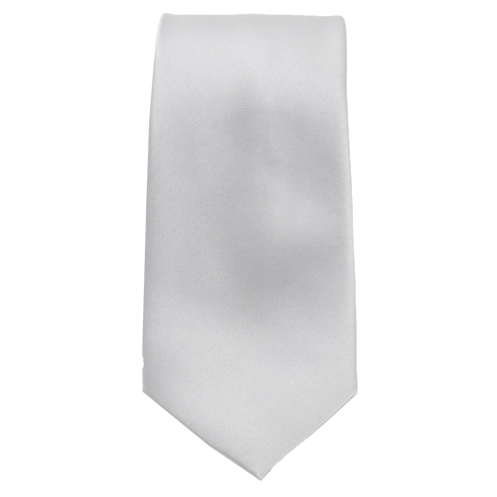 Silver Satin Tie