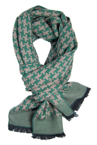 Green & Khaki Houndstooth