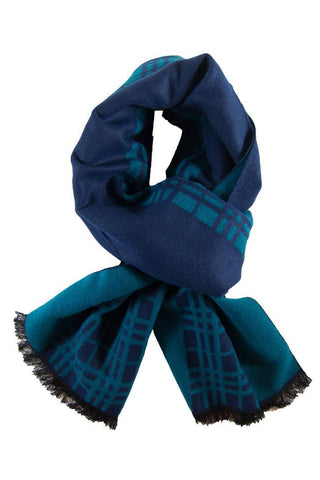 Teal & Navy Plaid Scarf