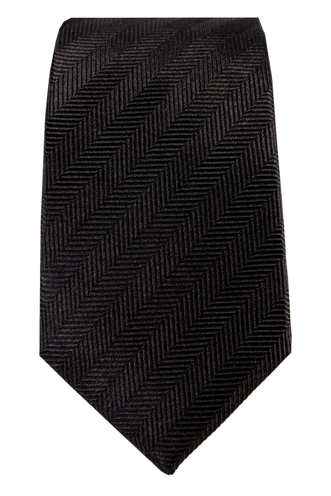 Black Pattern Tie