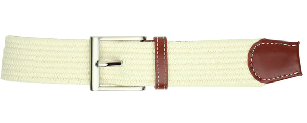 Solid Cream Elastic Belt