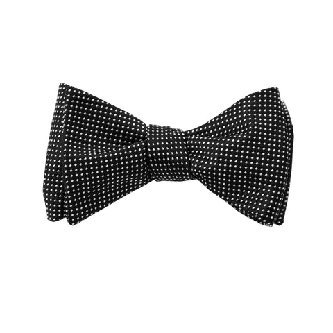Black & White Checkered Self Tie Bow Tie