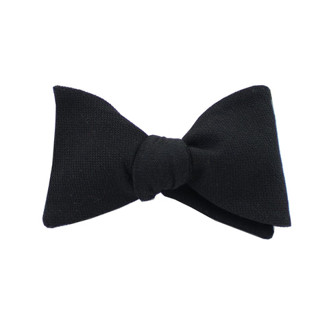 Burlap Black Self Tie Bow Tie from DIBI