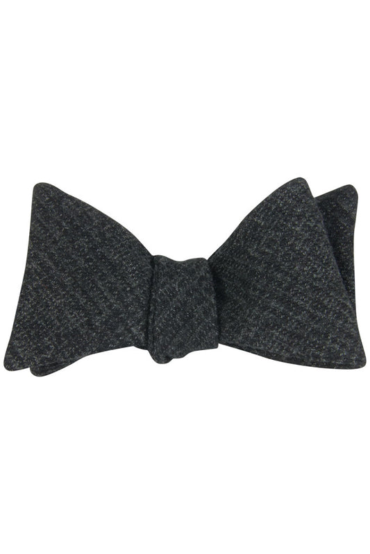 Charcoal Glen Plaid Self Tie Bow Tie