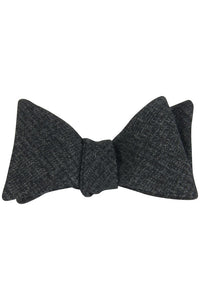 Charcoal Glen Plaid Self Tie Bow Tie