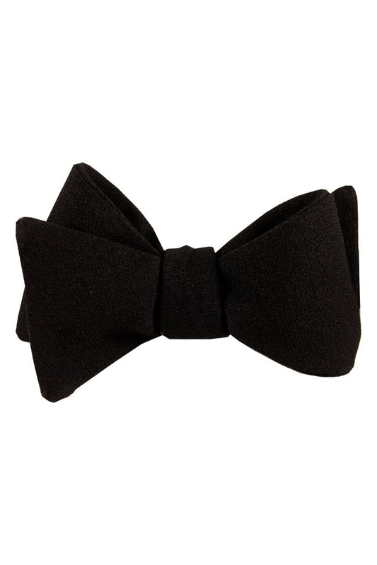 Rich Black Self Tie Bow Tie
