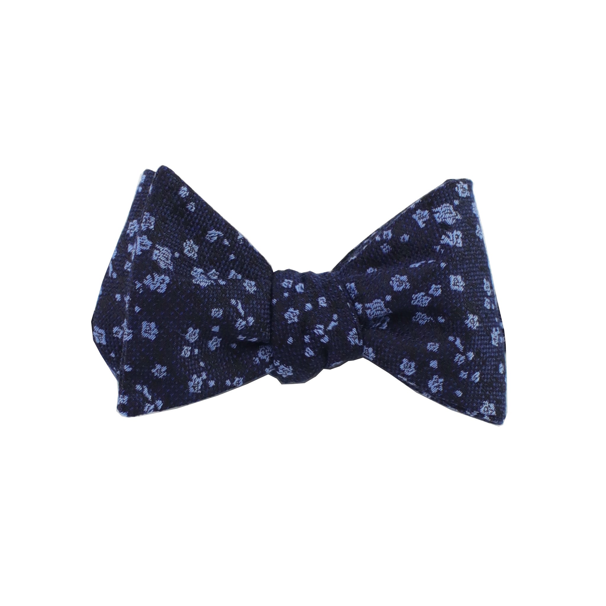 Navy & Light Blue Floral Self Tie Bow Tie from DIBI