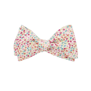 Pink Multi Floral Self Tie Bow Tie