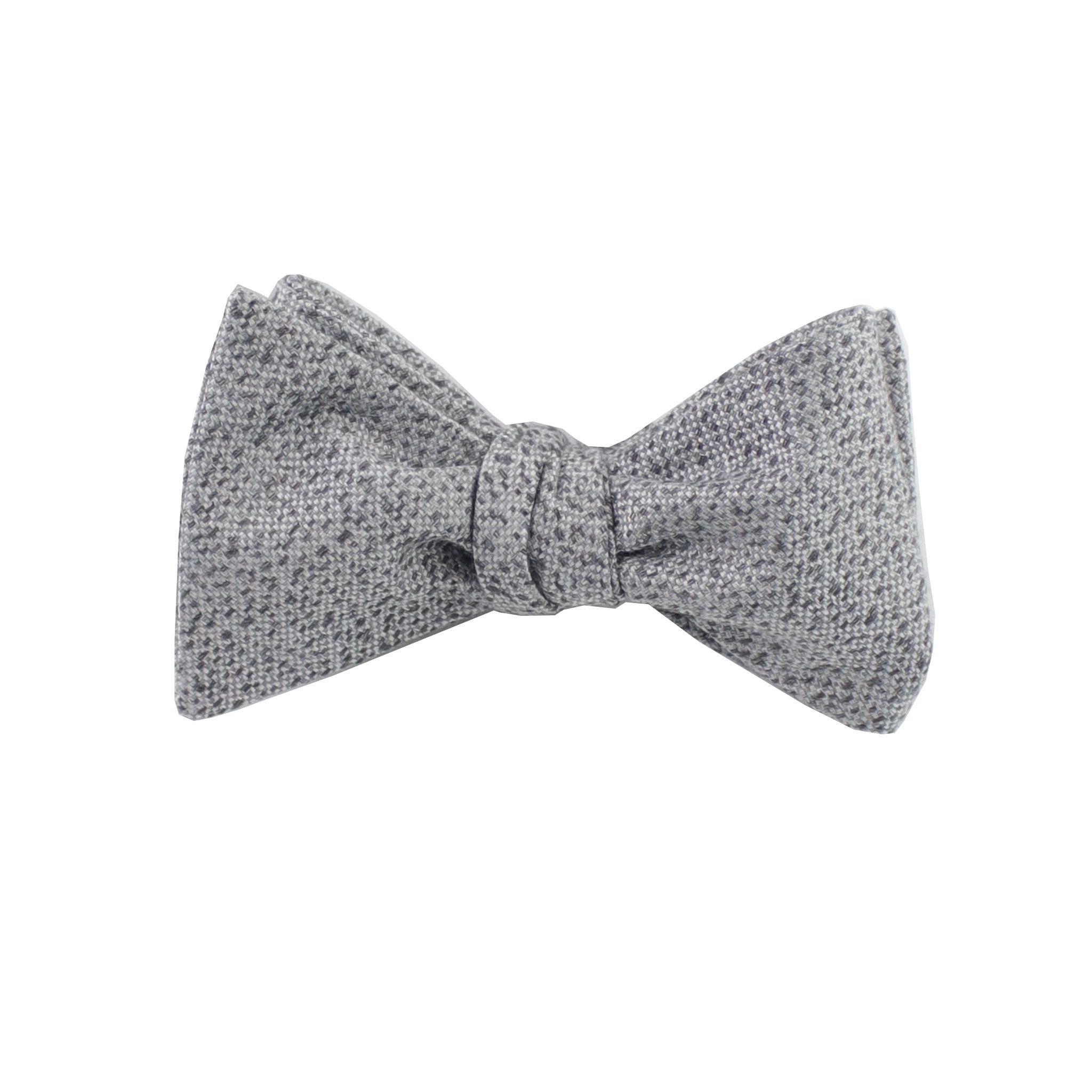Silver & Charcoal Heather Self Tie Bow Tie from DIBI
