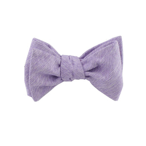 Light Purple Linen Self Tie Bow Tie from DIBI