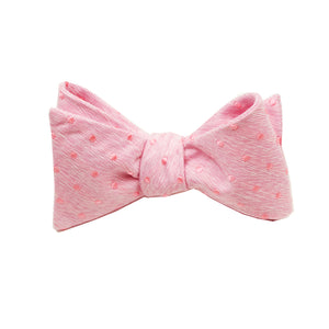 Pink & Pink Polkadot Self Tie Bow Tie