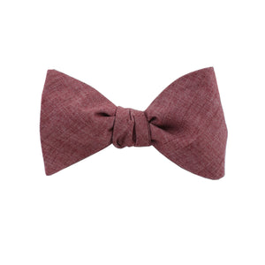 Lightweight Red Self Tie Bow Tie from DIBI