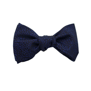 Navy & Black Floral Self Tie Bow Tie