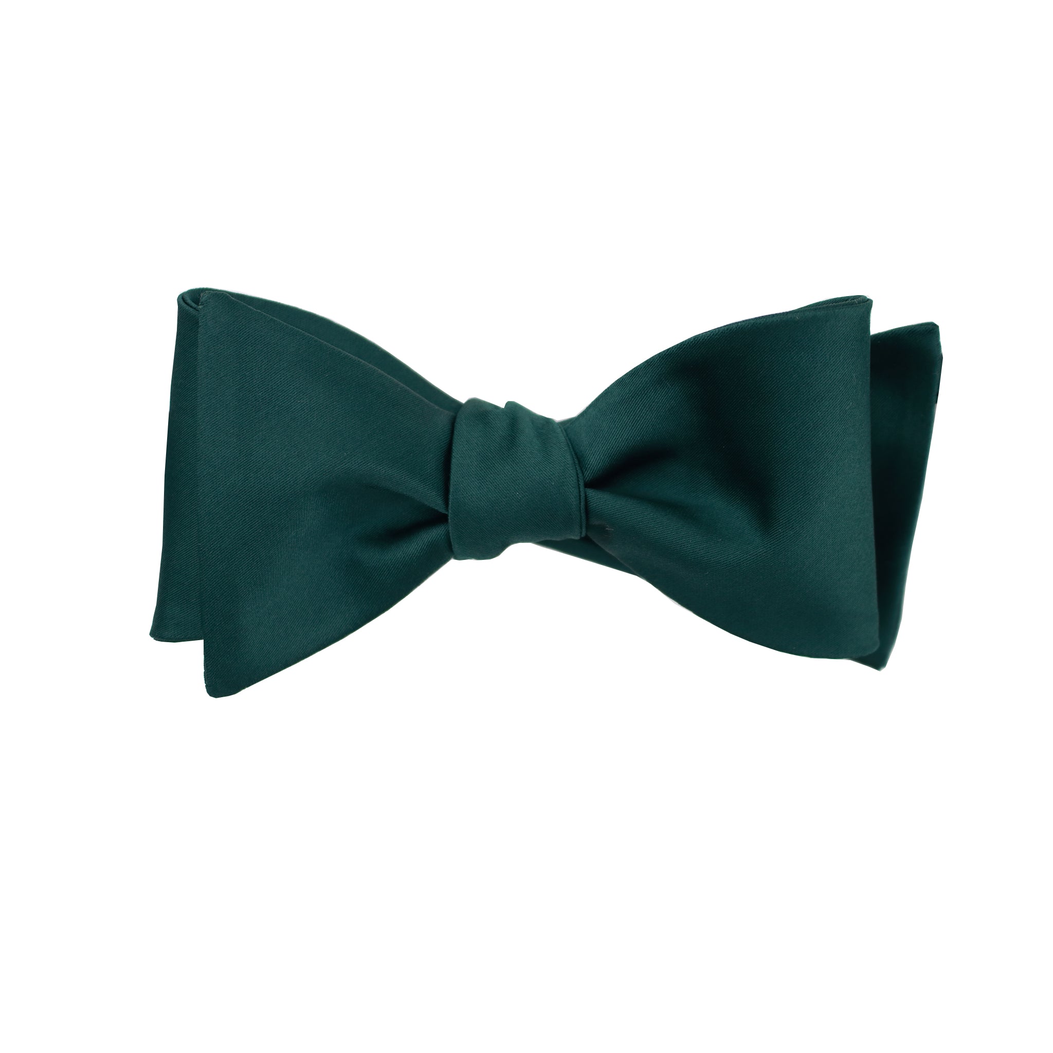 Hunter Green Satin Self Tie Bow  Tie