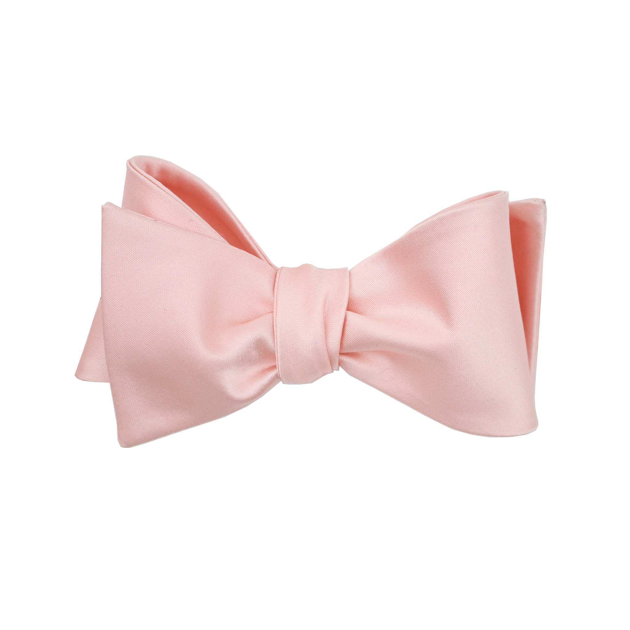 Peach Satin Self Tie Bow  Tie