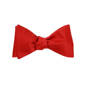 Red Satin Self Tie Bow Tie