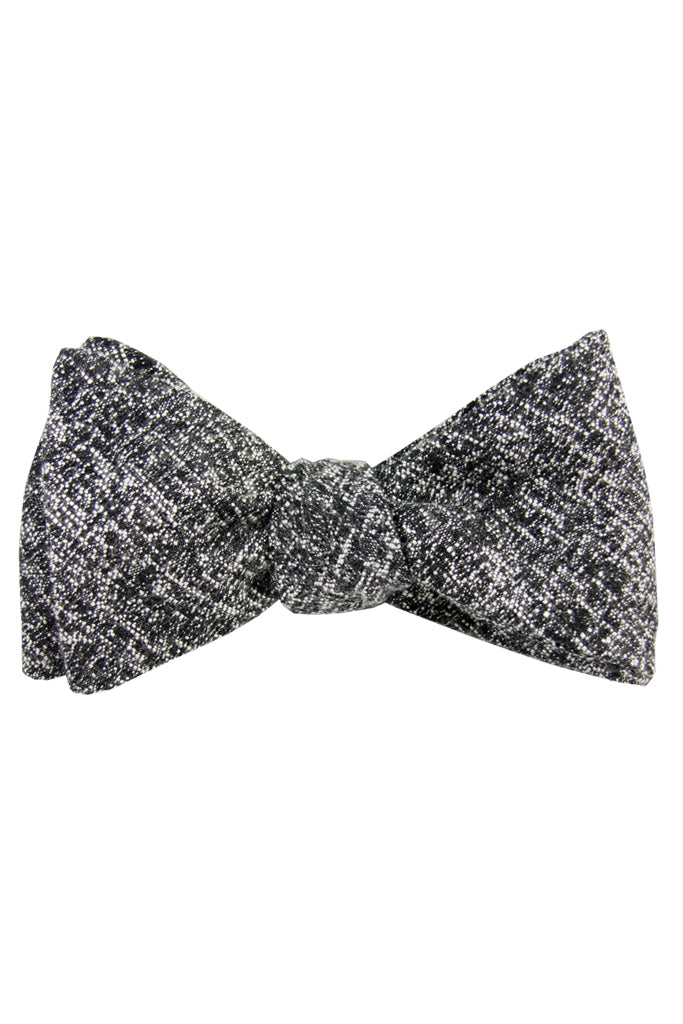 Black & White Heather Self Tie Bow Tie