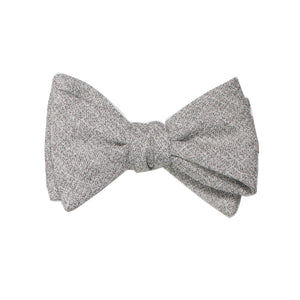 Heather Grey Self Tie Bow Tie