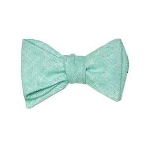 Heather Seafoam Green Self Tie Bow Tie