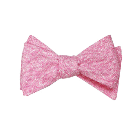 Heather Pink Self Tie Bow Tie