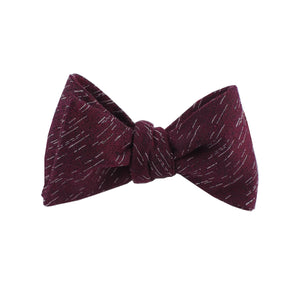Burgundy Wool Textured Self Tie Bow Tie from DIBI