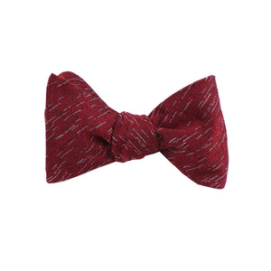 Red Wool Textured Self Tie Bow Tie from DIBI