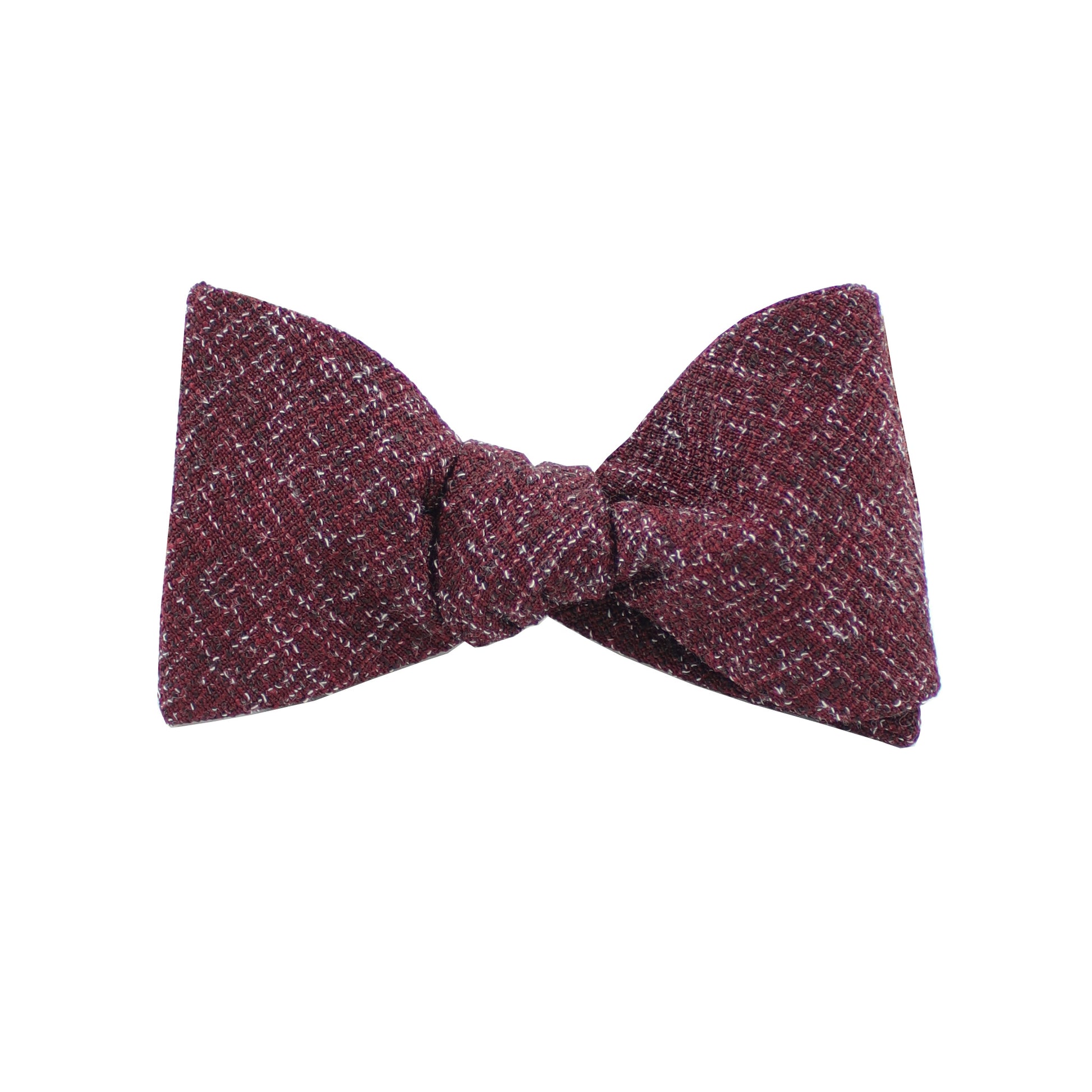 Burgundy Twill Self Tie Bow Tie from DIBI