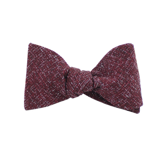 Burgundy Twill Self Tie Bow Tie from DIBI