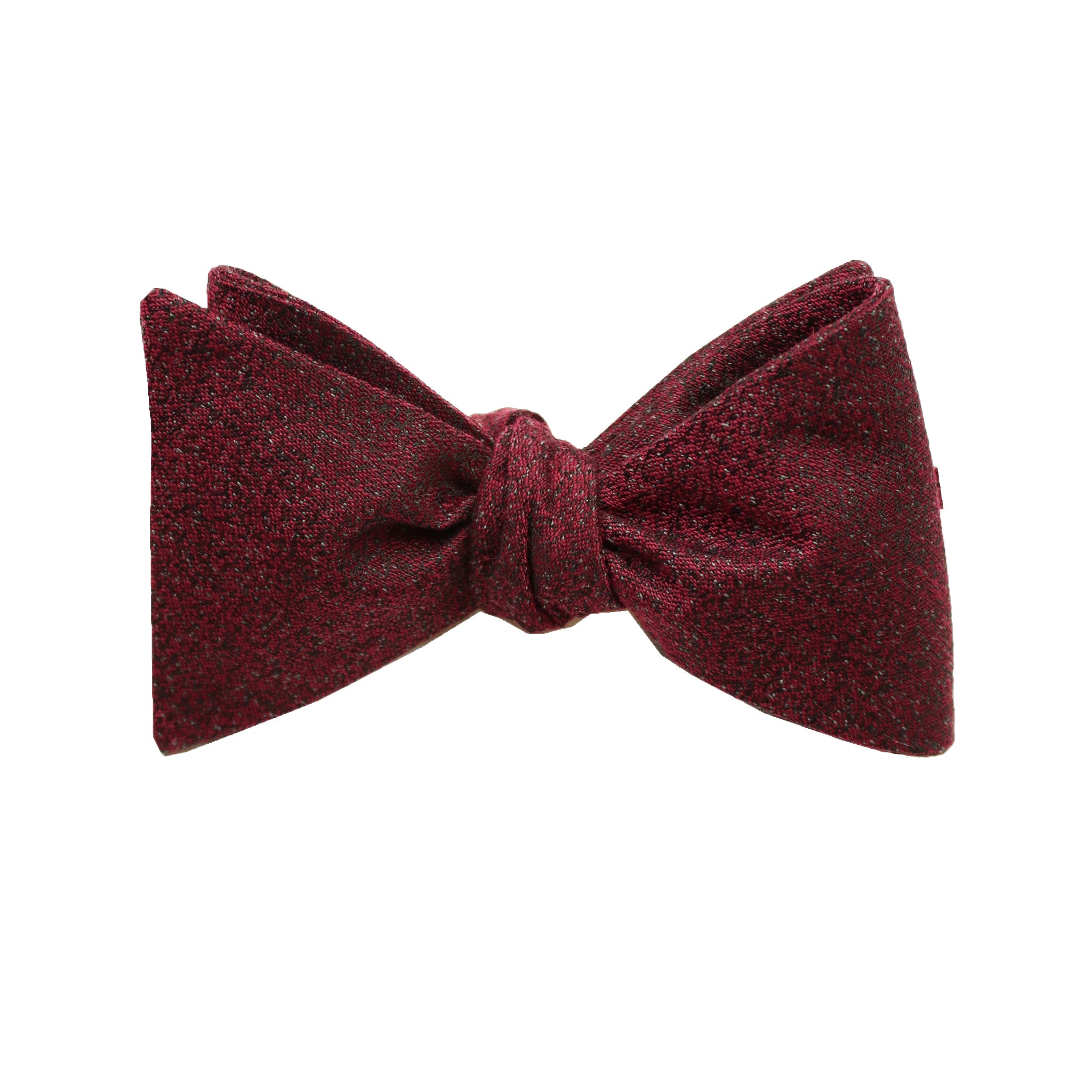 Wine Textured Self Tie Bow Tie